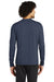 Sport-Tek ST710 Mens Exchange 1.5 Long Sleeve Crewneck T-Shirt Heather Dark Denim Blue Model Back