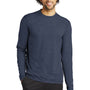 Sport-Tek Mens Exchange 1.5 Long Sleeve Crewneck T-Shirt - Heather Dark Denim Blue