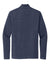 Sport-Tek ST711 Mens Exchange 1.5 Long Sleeve 1/4 Zip T-Shirt Heather Dark Denim Blue Flat Back