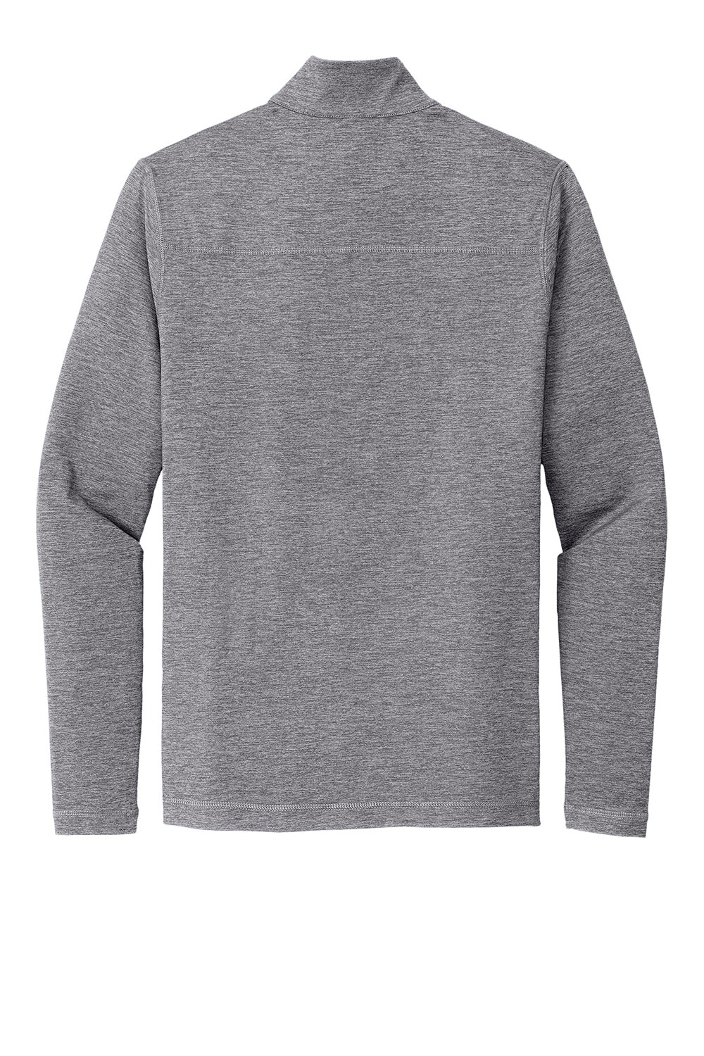 Sport-Tek ST711 Mens Exchange 1.5 Long Sleeve 1/4 Zip T-Shirt Heather Grey Flat Back