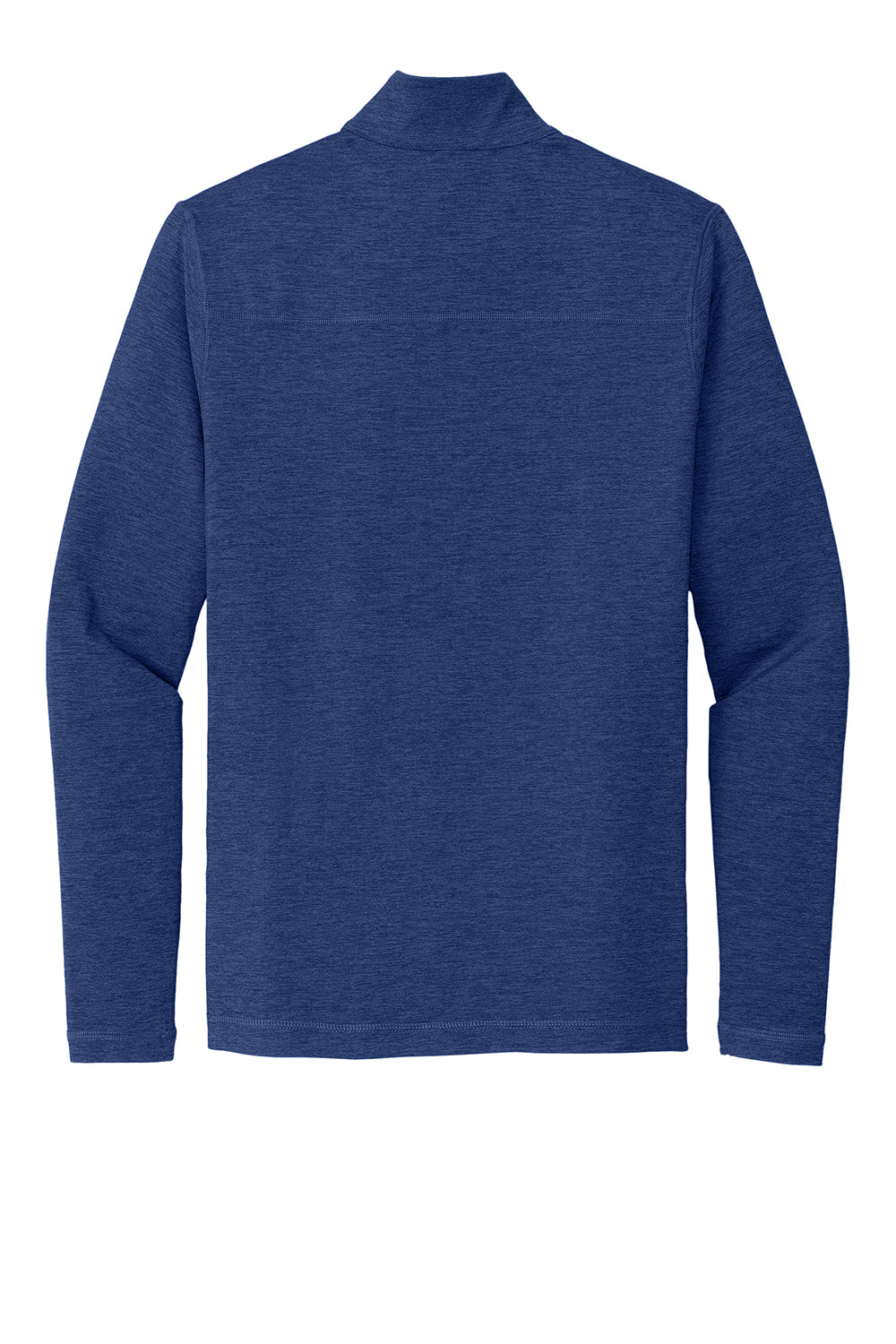 Sport-Tek ST711 Mens Exchange 1.5 Long Sleeve 1/4 Zip T-Shirt Heather True Royal Blue Flat Back