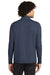 Sport-Tek ST711 Mens Exchange 1.5 Long Sleeve 1/4 Zip T-Shirt Heather Dark Denim Blue Model Back