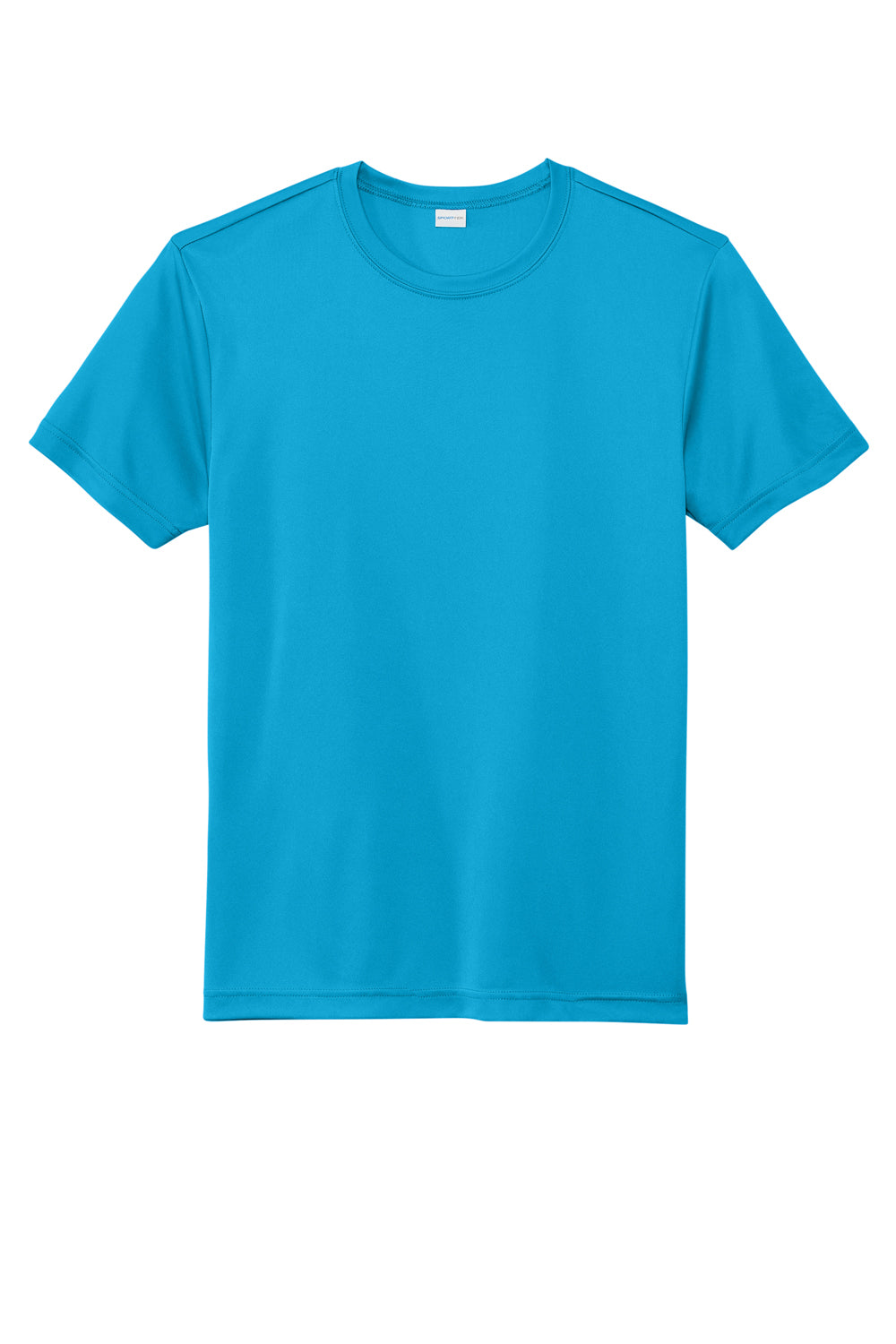 Sport-Tek ST720 Mens Re-Compete Moisture Wicking Short Sleeve Crewneck T-Shirt Atomic Blue Flat Front