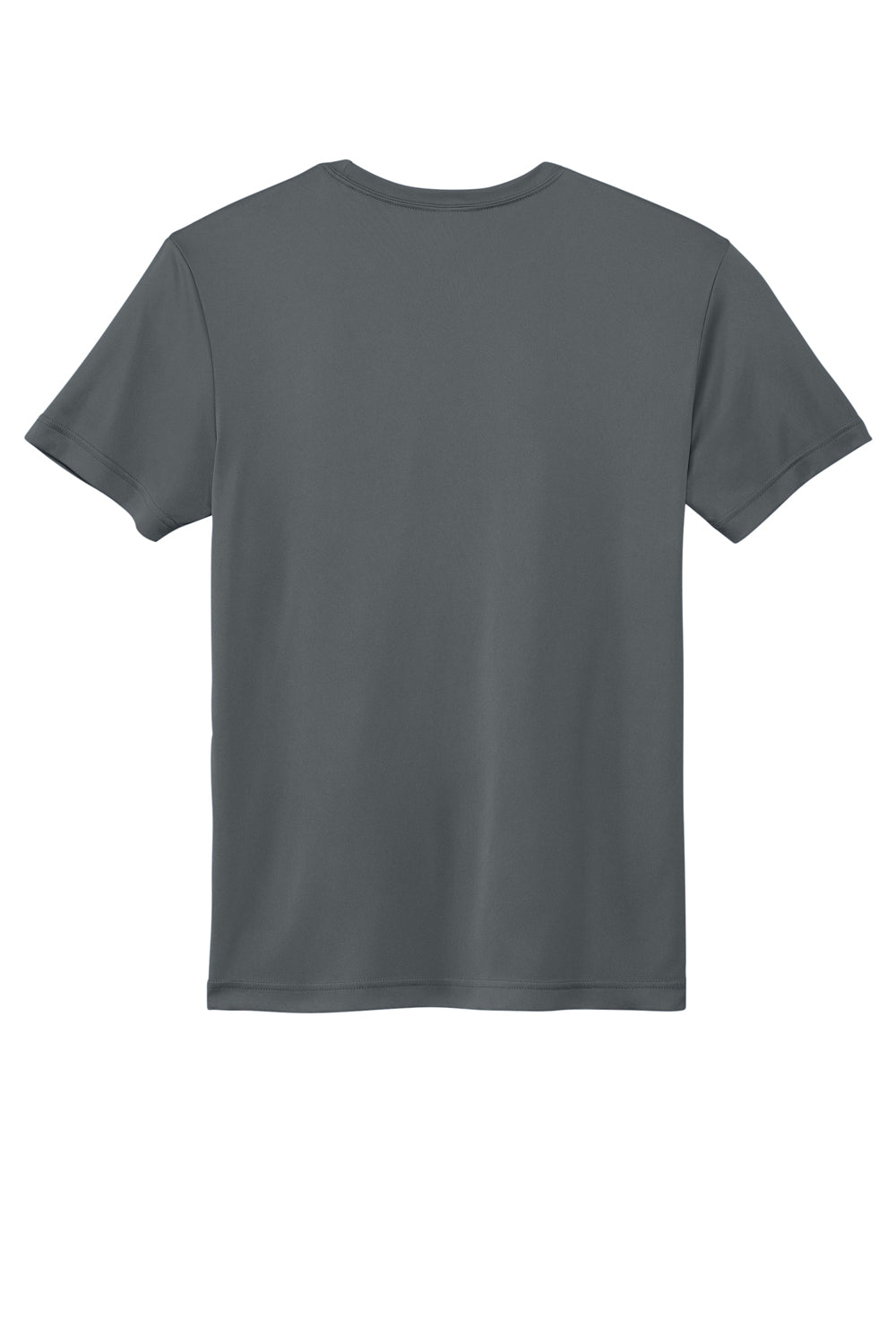 Sport-Tek ST720 Mens Re-Compete Moisture Wicking Short Sleeve Crewneck T-Shirt Iron Grey  Flat Back