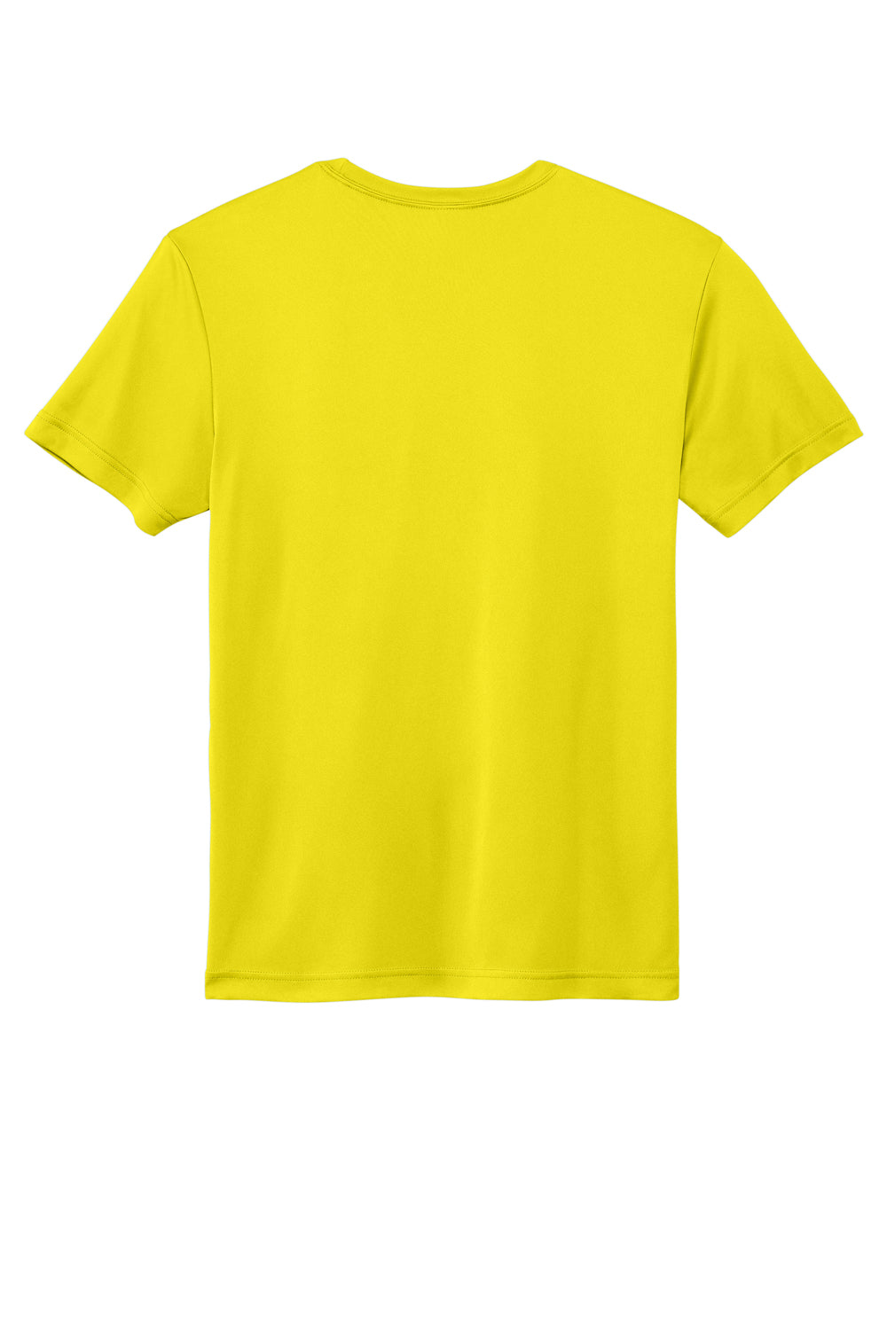 Sport-Tek ST720 Mens Re-Compete Moisture Wicking Short Sleeve Crewneck T-Shirt Neon Yellow Flat Back