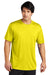 Sport-Tek ST720 Mens Re-Compete Moisture Wicking Short Sleeve Crewneck T-Shirt Neon Yellow Model Front