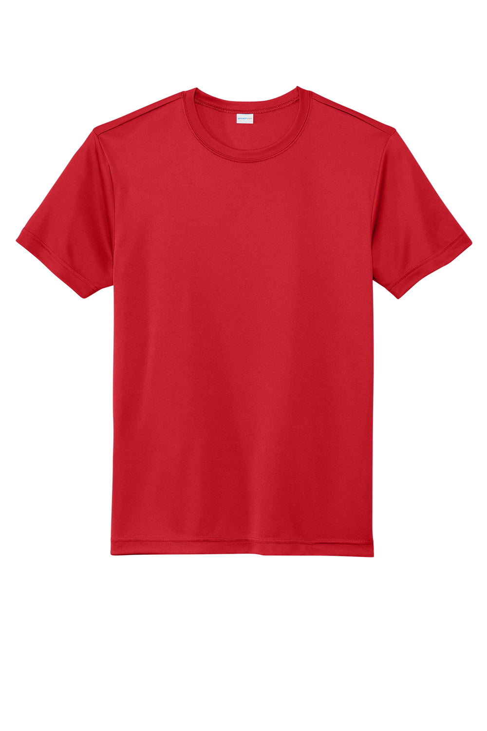 Sport-Tek ST720 Mens Re-Compete Moisture Wicking Short Sleeve Crewneck T-Shirt True Red Flat Front