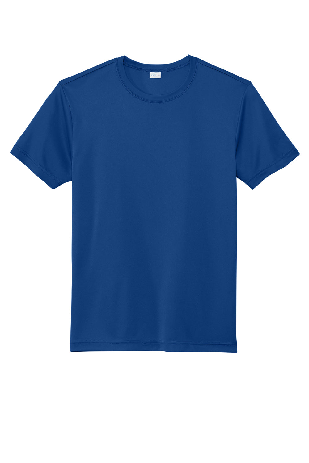 Sport-Tek ST720 Mens Re-Compete Moisture Wicking Short Sleeve Crewneck T-Shirt True Royal Blue Flat Front