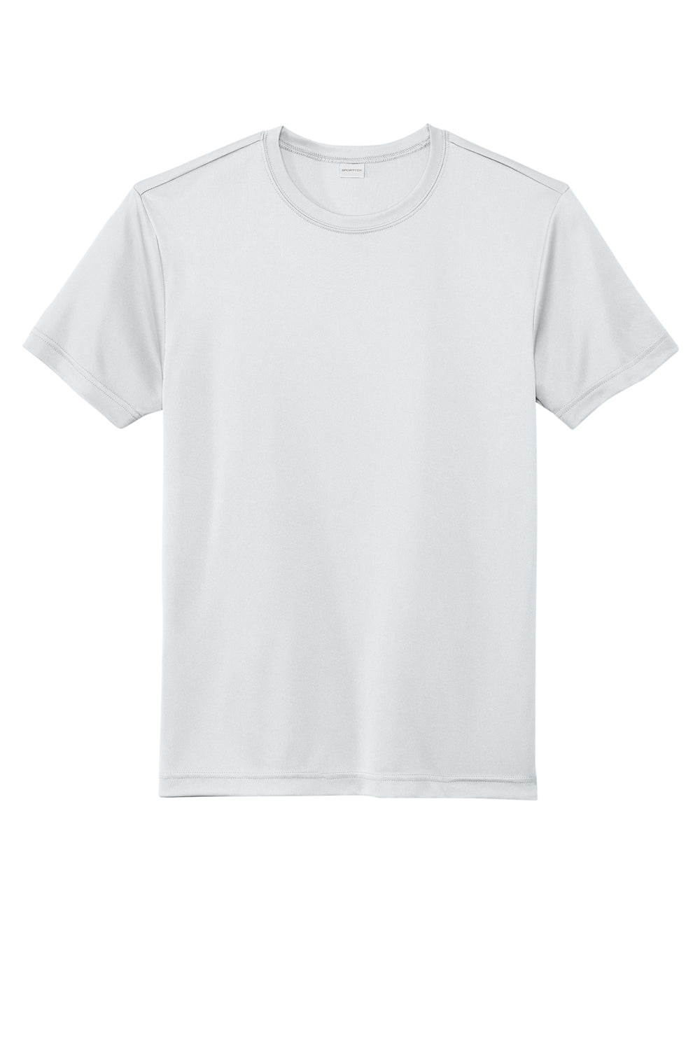 Sport-Tek ST720 Mens Re-Compete Moisture Wicking Short Sleeve Crewneck T-Shirt White Flat Front