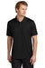 Sport-Tek ST725 Mens PosiCharge Re-Compete Short Sleeve Polo Shirt Black Model Front