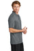 Sport-Tek ST725 Mens PosiCharge Re-Compete Short Sleeve Polo Shirt Iron Grey Model Side