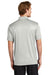 Sport-Tek ST725 Mens PosiCharge Re-Compete Short Sleeve Polo Shirt Silver Grey Model Back