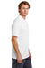 Sport-Tek ST725 Mens PosiCharge Re-Compete Short Sleeve Polo Shirt White Model Side