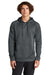 Sport-Tek ST730 Mens Re-Compete Fleece Anti Static Hooded Sweatshirt Hoodie Iron Grey Model Front