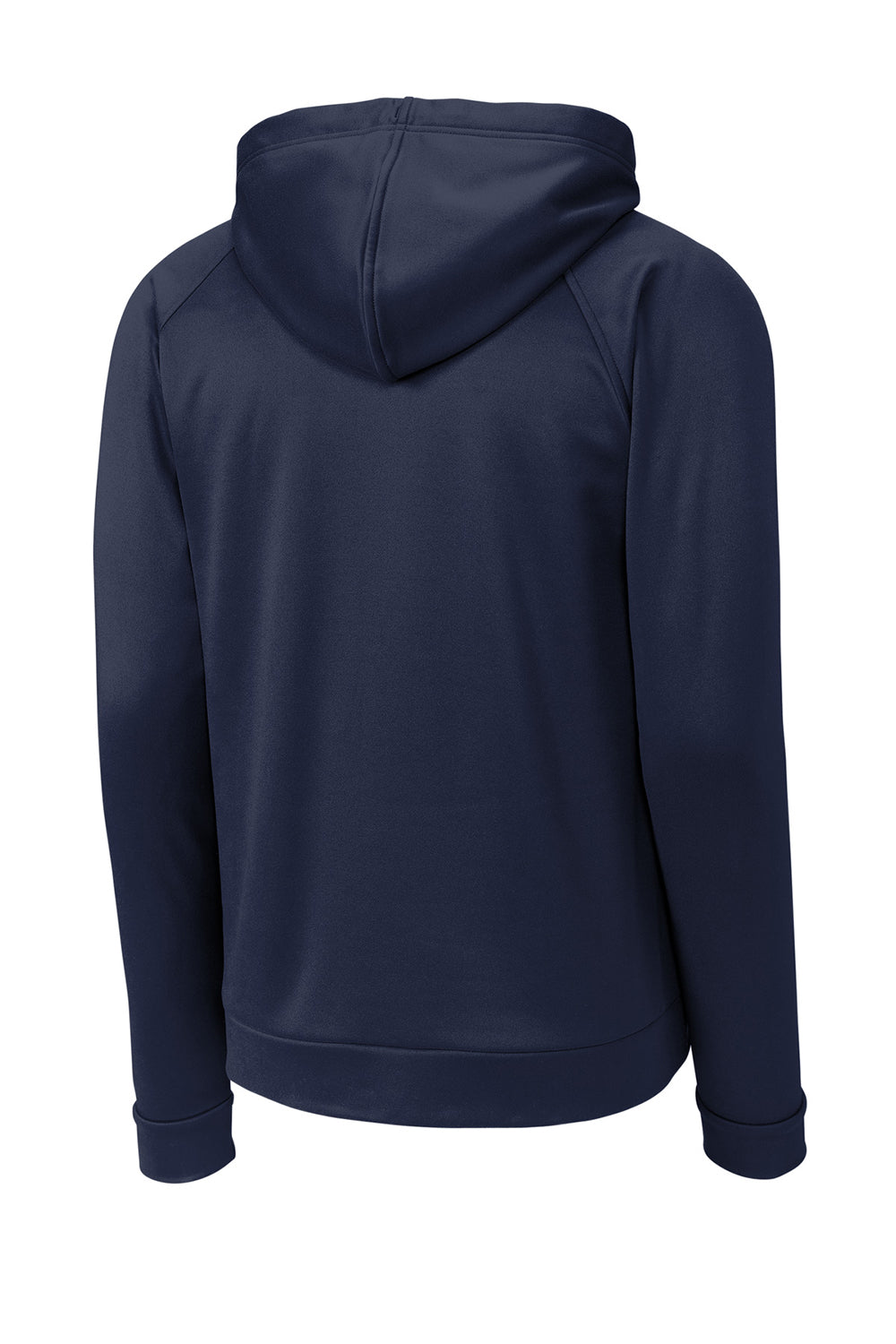 Sport-Tek ST730 Mens Re-Compete Fleece Anti Static Hooded Sweatshirt Hoodie True Navy Blue Flat Back