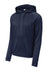 Sport-Tek ST730 Mens Re-Compete Fleece Anti Static Hooded Sweatshirt Hoodie True Navy Blue Flat Front