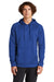 Sport-Tek ST730 Mens Re-Compete Fleece Anti Static Hooded Sweatshirt Hoodie True Royal Blue Model Front