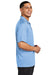 Sport-Tek ST740 Mens Moisture Wicking Micropique Short Sleeve Polo Shirt Carolina Blue Model Side