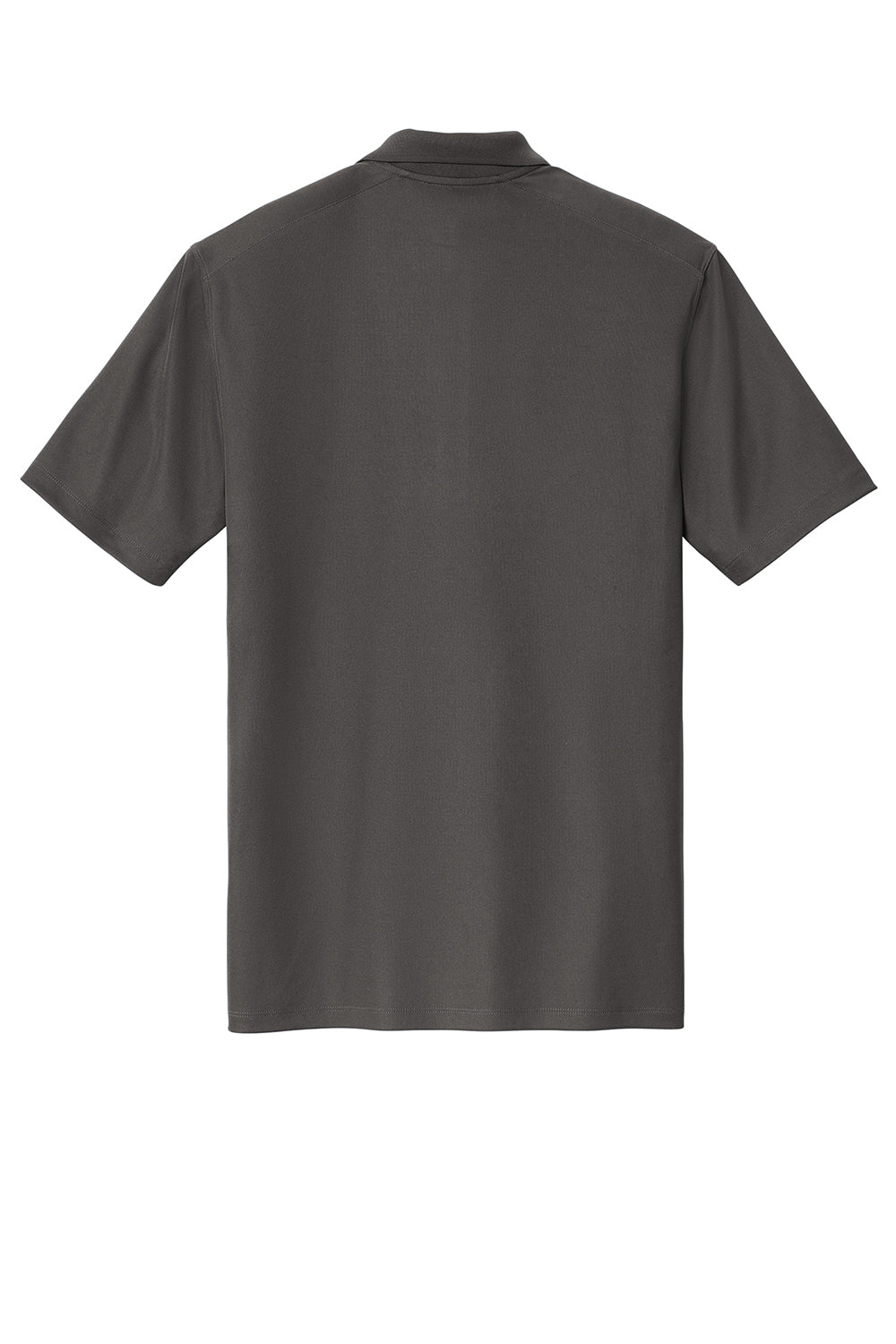 Sport-Tek ST740 Mens Moisture Wicking Micropique Short Sleeve Polo Shirt Graphite Grey Flat Back