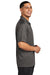 Sport-Tek ST740 Mens Moisture Wicking Micropique Short Sleeve Polo Shirt Graphite Grey Model Side