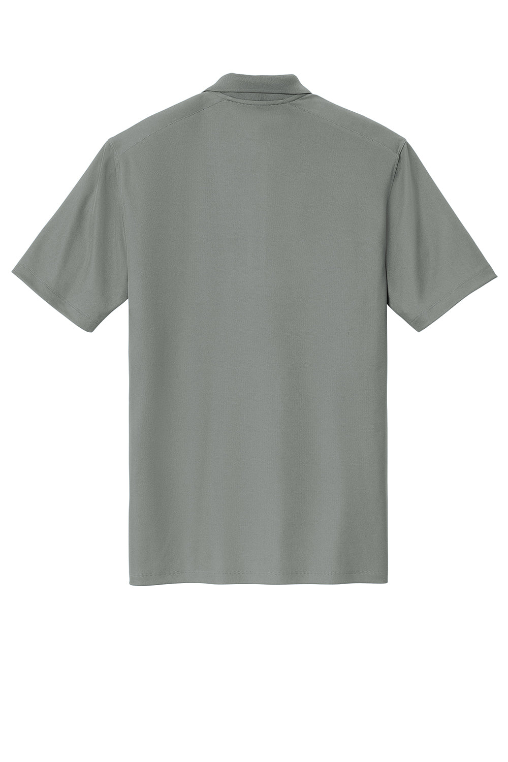 Sport-Tek ST740 Mens Moisture Wicking Micropique Short Sleeve Polo Shirt Concrete Grey Flat Back