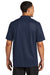 Sport-Tek ST740 Mens Moisture Wicking Micropique Short Sleeve Polo Shirt True Navy Blue Model Back