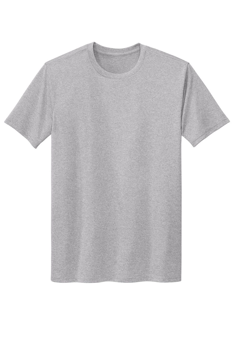 Sport-Tek ST760 Mens Echo Moisture Wicking Short Sleeve Crewneck T-Shirt Heather Grey Flat Front