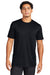 Sport-Tek ST760 Mens Echo Moisture Wicking Short Sleeve Crewneck T-Shirt Black Model Front