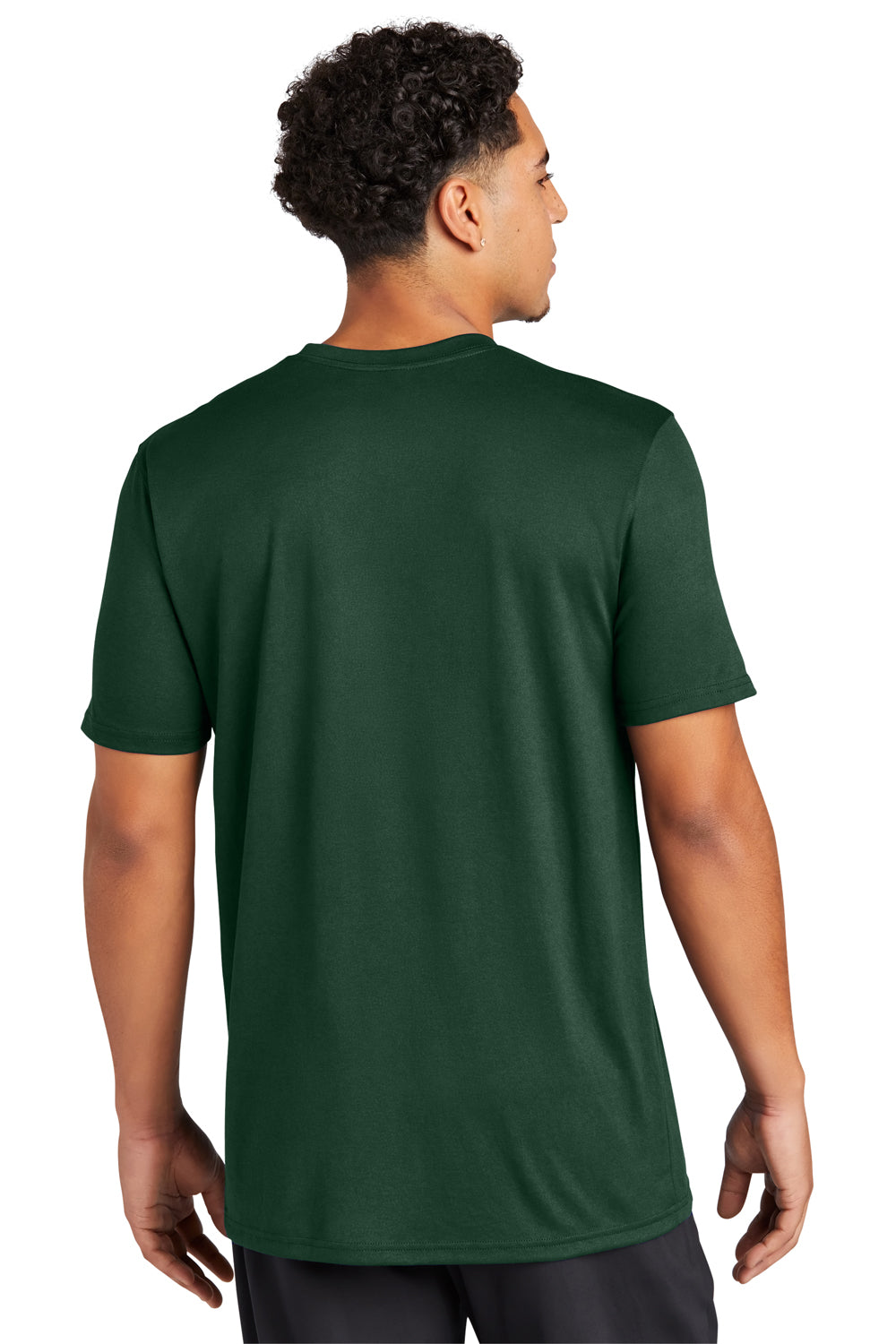 Sport-Tek ST760 Mens Echo Moisture Wicking Short Sleeve Crewneck T-Shirt Forest Green Model Back