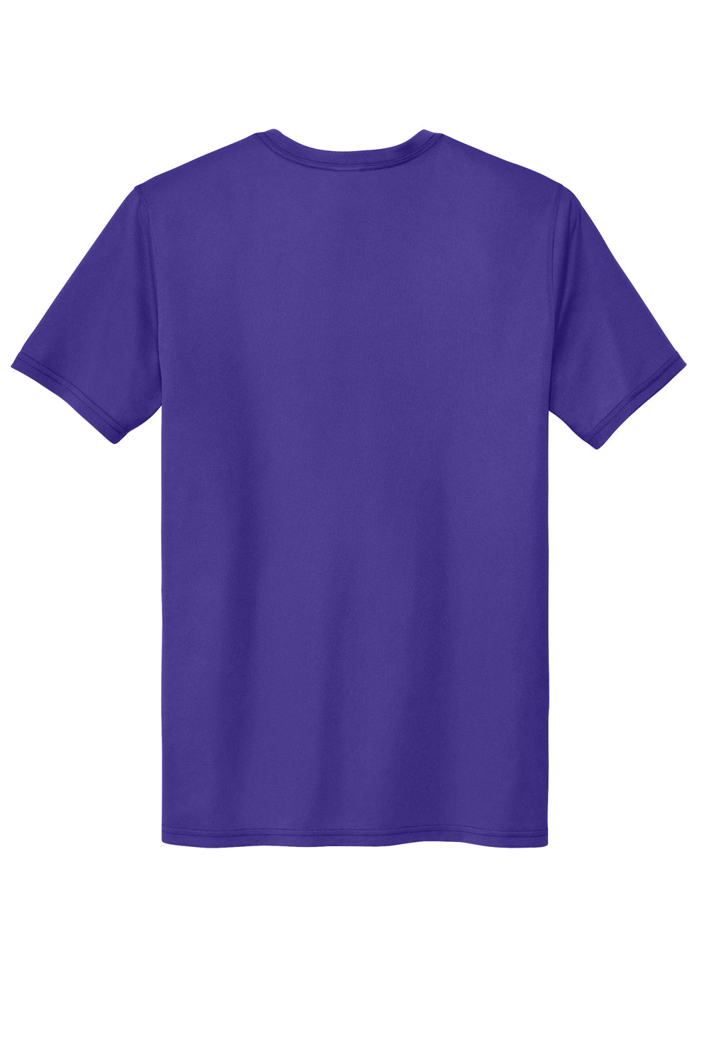 Sport-Tek ST760 Mens Echo Moisture Wicking Short Sleeve Crewneck T-Shirt Purple Flat Back