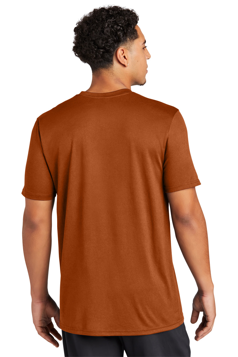 Sport-Tek ST760 Mens Echo Moisture Wicking Short Sleeve Crewneck T-Shirt Texas Orange Model Back