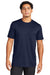 Sport-Tek ST760 Mens Echo Moisture Wicking Short Sleeve Crewneck T-Shirt True Navy Blue Model Front