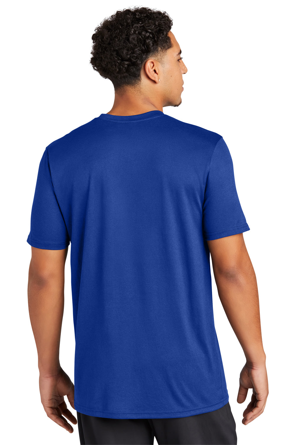 Sport-Tek ST760 Mens Echo Moisture Wicking Short Sleeve Crewneck T-Shirt True Royal Blue Model Back