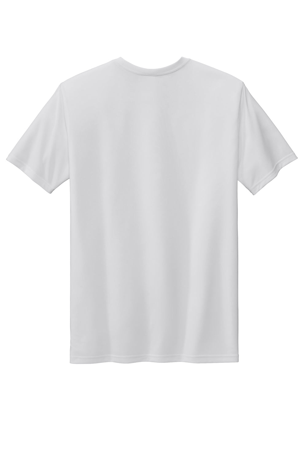 Sport-Tek ST760 Mens Echo Moisture Wicking Short Sleeve Crewneck T-Shirt White Flat Back