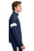 Sport-Tek ST800 Mens Travel Full Zip Jacket True Navy Blue/White Model Side