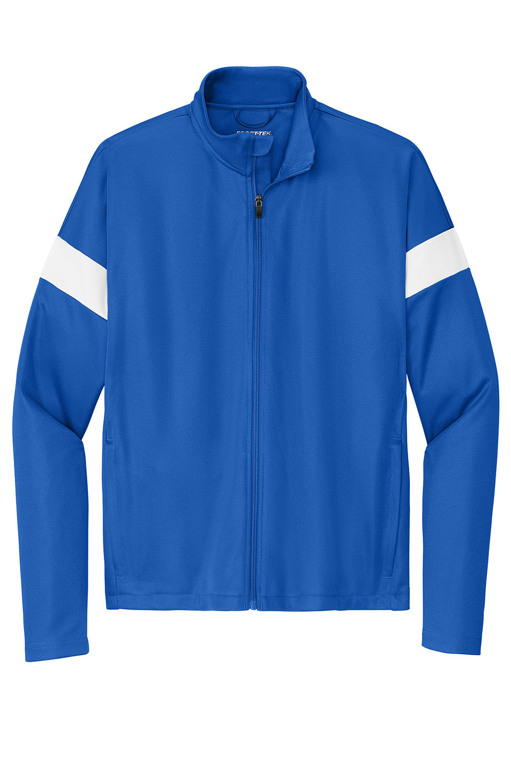 Sport-Tek ST800 Mens Travel Full Zip Jacket True Royal Blue/White Flat Front