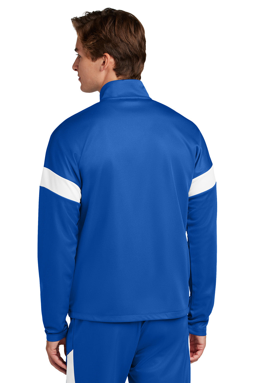 Sport-Tek ST800 Mens Travel Full Zip Jacket True Royal Blue/White Model Back