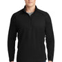 Sport-Tek Mens Sport-Wick Moisture Wicking 1/4 Zip Sweatshirt - Black