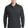 Sport-Tek Mens Sport-Wick Moisture Wicking 1/4 Zip Sweatshirt - Charcoal Grey