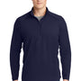 Sport-Tek Mens Sport-Wick Moisture Wicking 1/4 Zip Sweatshirt - True Navy Blue