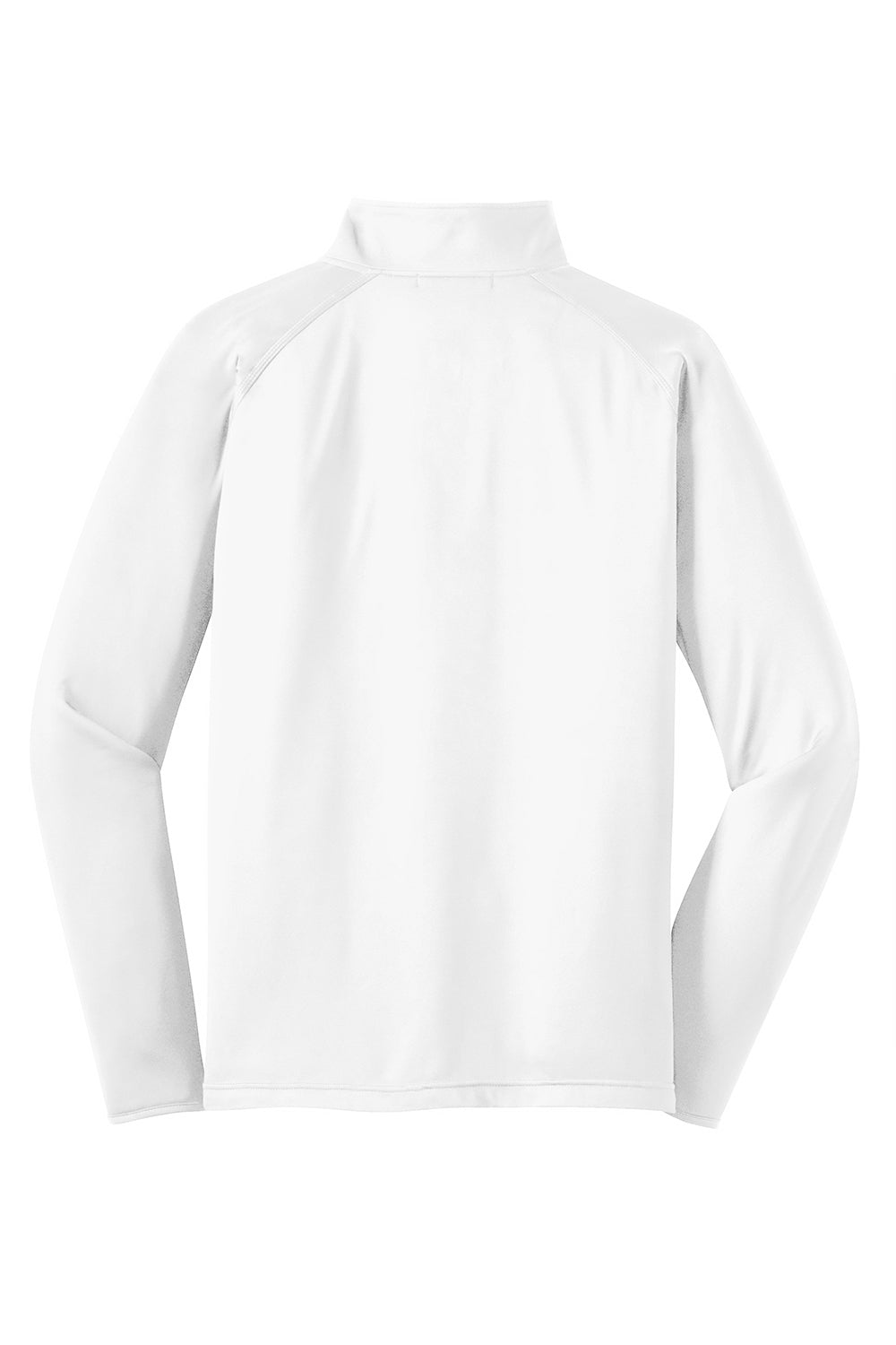 Sport-Tek ST850/TST850 Mens Sport-Wick Moisture Wicking 1/4 Zip Sweatshirt White Flat Back