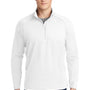 Sport-Tek Mens Sport-Wick Moisture Wicking 1/4 Zip Sweatshirt - White