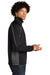 Sport-Tek ST851 Mens Sport-Wick Moisture Wicking 1/4 Zip Sweatshirt Black/Charcoal Grey Model Side