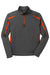 Sport-Tek ST851 Mens Sport-Wick Moisture Wicking 1/4 Zip Sweatshirt Charcoal Grey/Deep Orange Flat Front