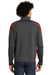 Sport-Tek ST851 Mens Sport-Wick Moisture Wicking 1/4 Zip Sweatshirt Charcoal Grey/Deep Orange Model Back