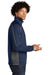 Sport-Tek ST851 Mens Sport-Wick Moisture Wicking 1/4 Zip Sweatshirt True Navy Blue/Charcoal Grey Model Side