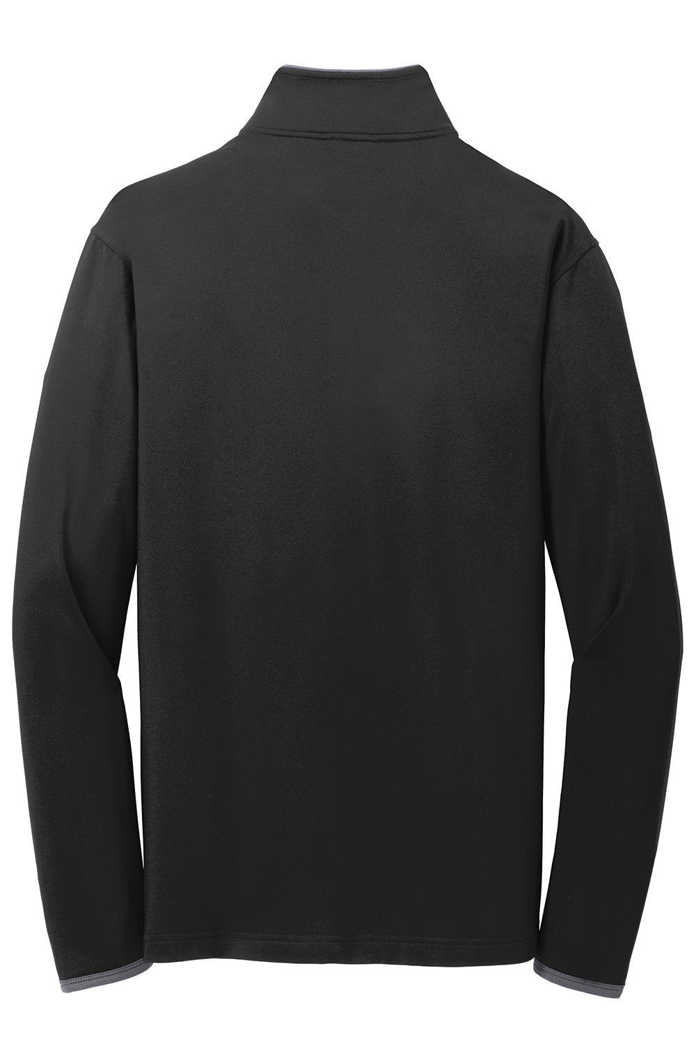 Sport-Tek ST853 Mens Sport-Wick Moisture Wicking Full Zip Jacket Black/Charcoal Grey Flat Back