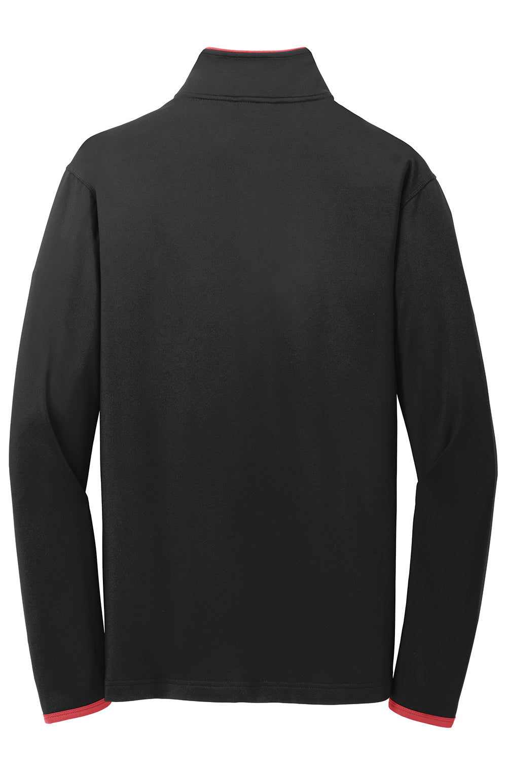 Sport-Tek ST853 Mens Sport-Wick Moisture Wicking Full Zip Jacket Black/True Red Flat Back