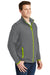 Sport-Tek ST853 Mens Sport-Wick Moisture Wicking Full Zip Jacket Heather Charcoal Grey/Charge Green Model 3q