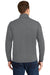 Sport-Tek ST853 Mens Sport-Wick Moisture Wicking Full Zip Jacket Heather Charcoal Grey/True Navy Blue Model Back